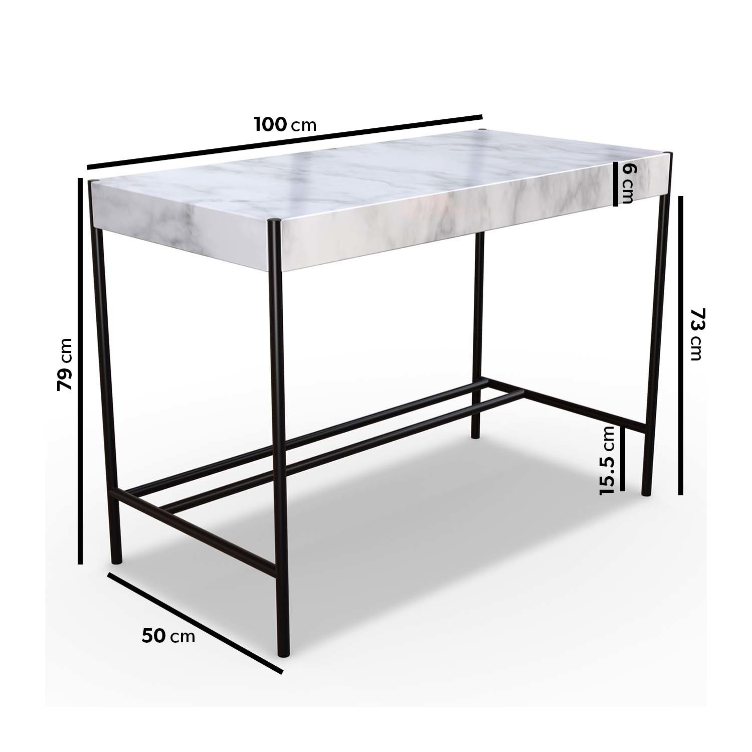 Read more about Small white marble effect office desk roxy